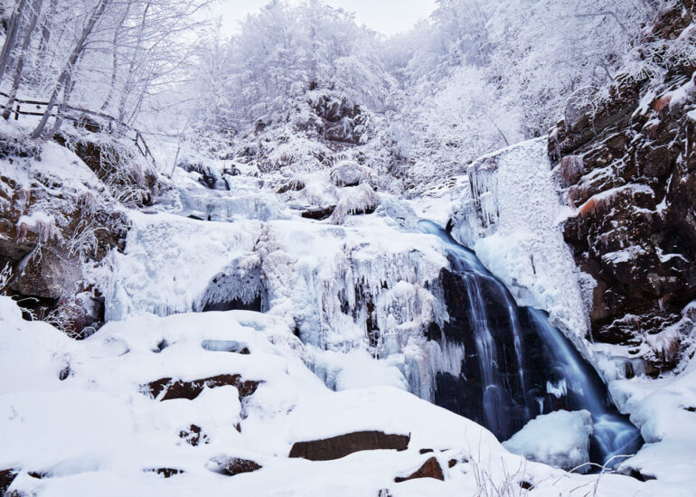 Dardagna waterfalls second fall winter